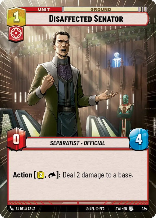 Disaffected Senator (Hyperspace) (424) [Twilight of the Republic] - Star Wars: Unlimited Single