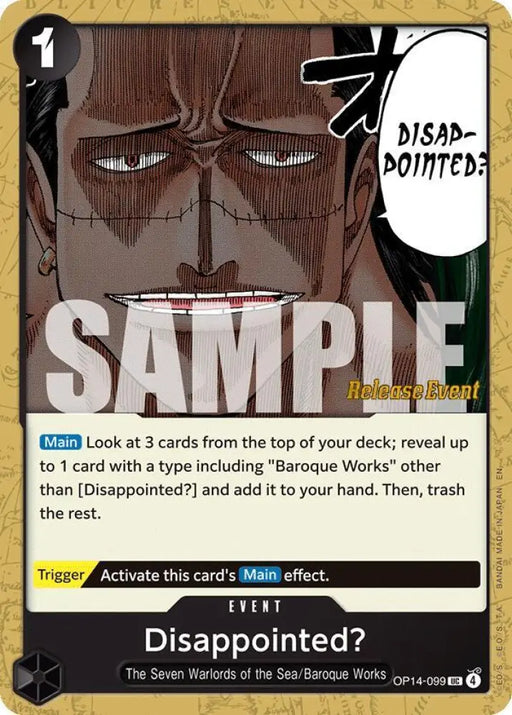 Disappointed? (OP14-099) [The Azure Sea's Seven Release Event Cards]