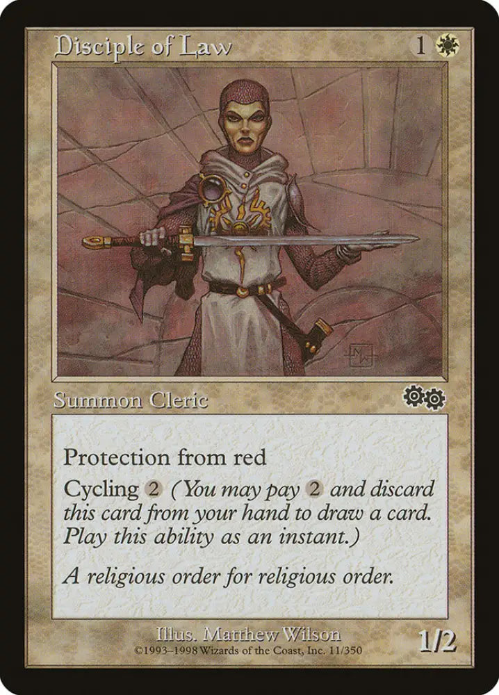 Disciple of Law [Urza’s Saga] - MTG Single