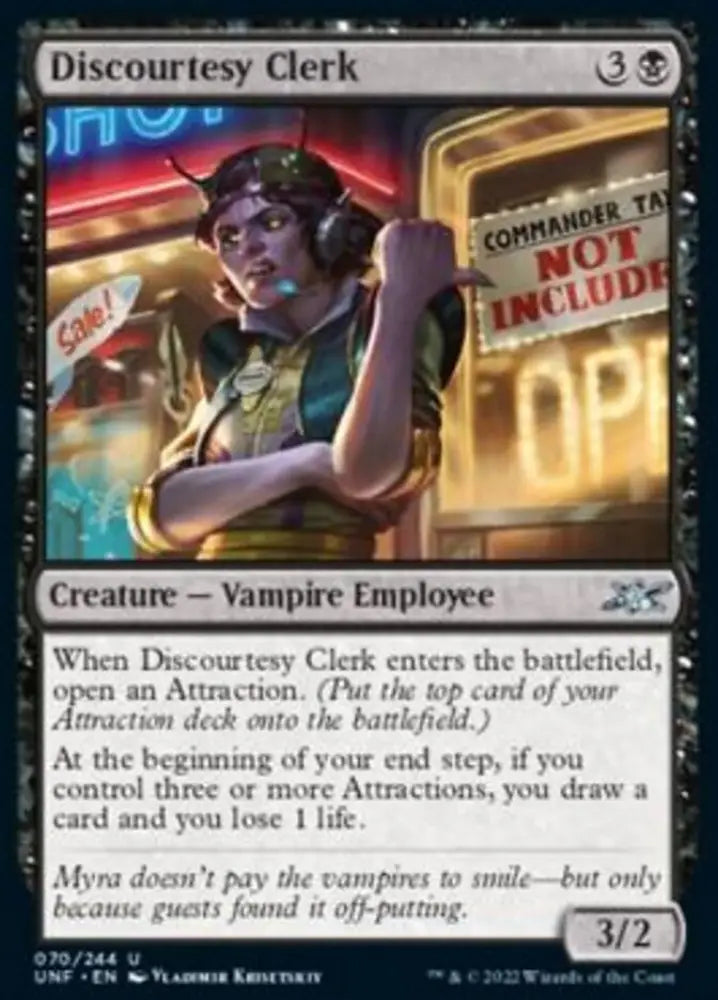 Discourtesy Clerk [Unfinity] - MTG Single