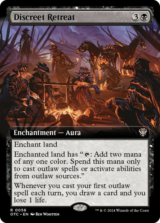 Discreet Retreat (Extended Art) [Outlaws of Thunder Junction Commander] - MTG Single