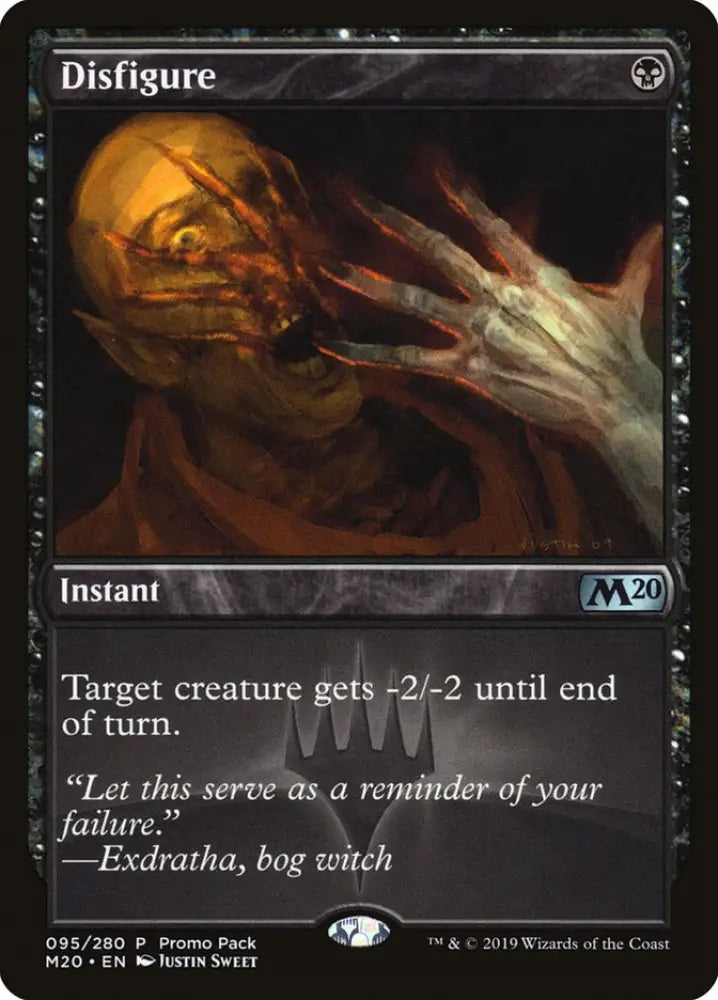 Disfigure (Promo Pack) [Core Set 2020 Promos] - MTG Single