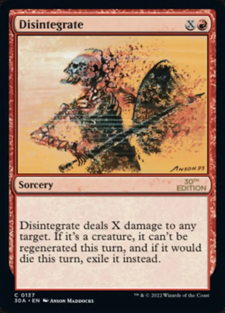 Disintegrate [30th Anniversary Edition] - MTG Single