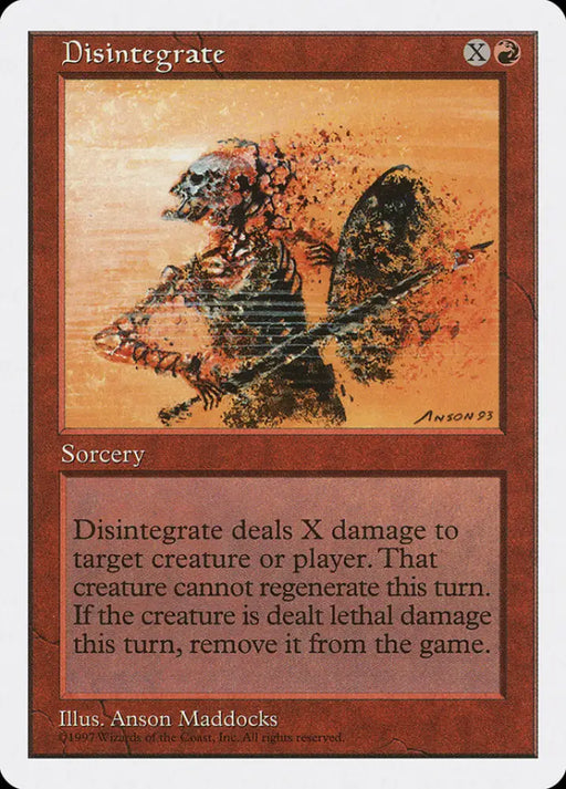 Disintegrate [Fifth Edition] - MTG Single