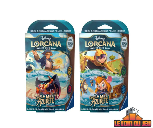 Disney Lorcana Mer Azurite Deck de Démarrage Ensemble de 2 (FR) - Disney Lorcana Sealed