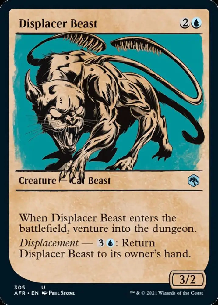 Displacer Beast (Showcase) [Dungeons & Dragons: Adventures in the Forgotten Realms] - MTG Single