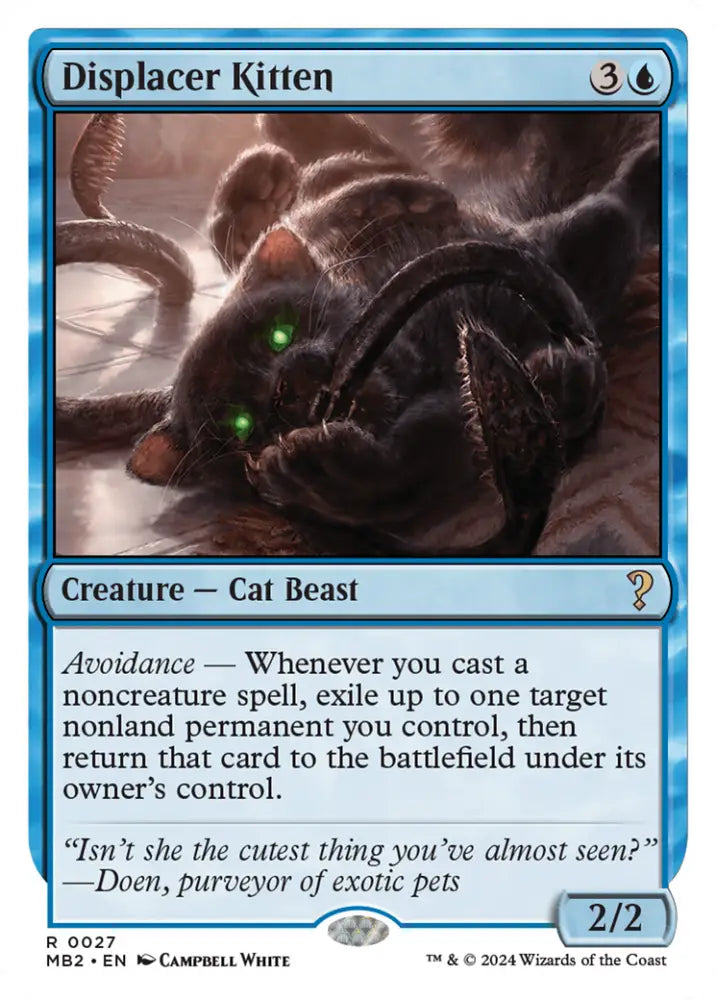 Displacer Kitten (White Border) [Mystery Booster 2] - MTG Single