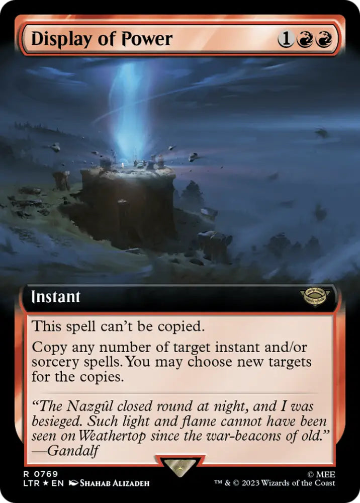 Display of Power (Extended Art) (Surge Foil) [The Lord of the Rings: Tales of Middle-Earth] - MTG Single
