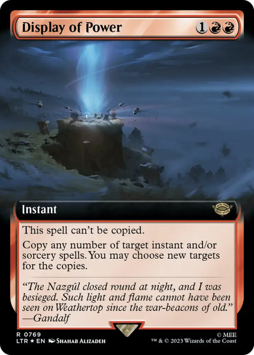 Display of Power (Extended Art) (Surge Foil) [The Lord of the Rings: Tales of Middle-Earth] - MTG Single