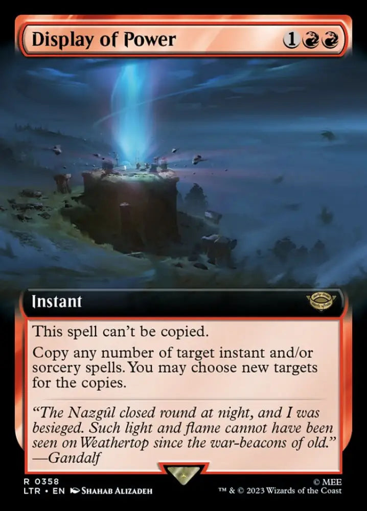 Display of Power (Extended Art) [The Lord of the Rings: Tales of Middle-Earth] - MTG Single