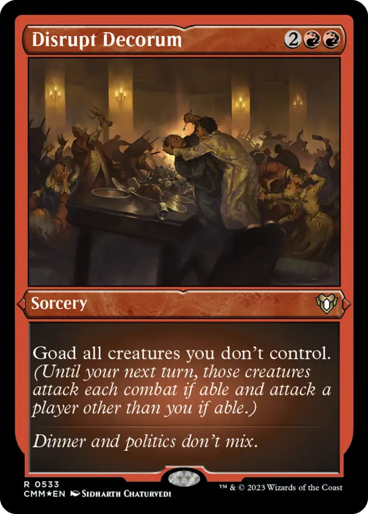 Disrupt Decorum (Foil Etched) [Commander Masters] - MTG Single