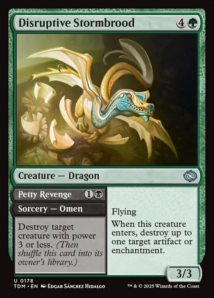 Disruptive Stormbrood // Petty Revenge (178) [Tarkir: Dragonstorm]