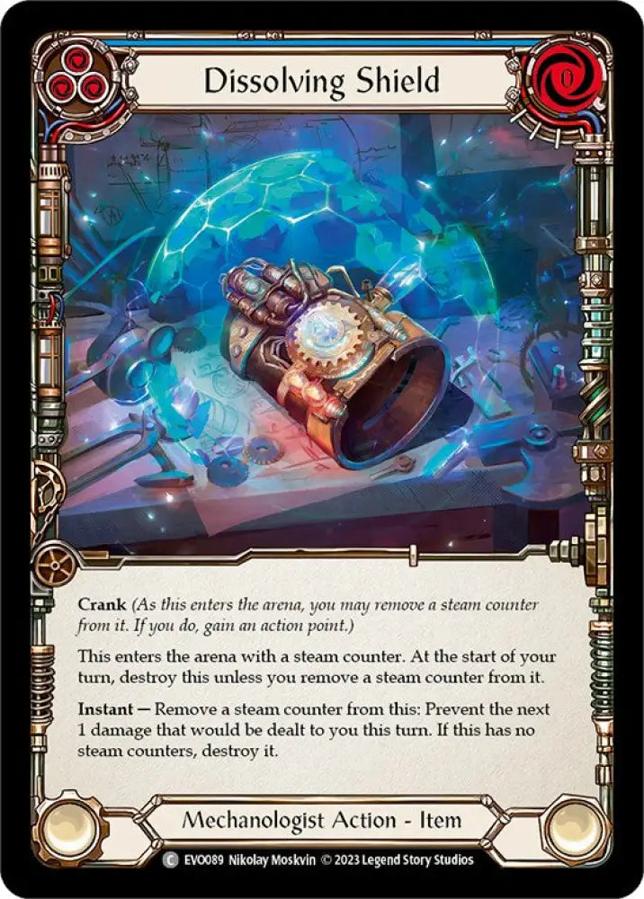 Dissolving Shield (Blue) [Bright Lights] Rainbow Foil - Flesh And Blood Single