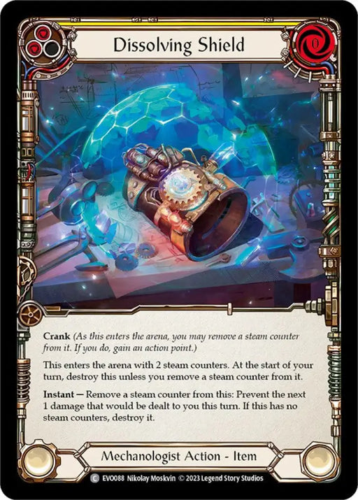Dissolving Shield (Yellow) [Bright Lights] Rainbow Foil - Flesh And Blood Single