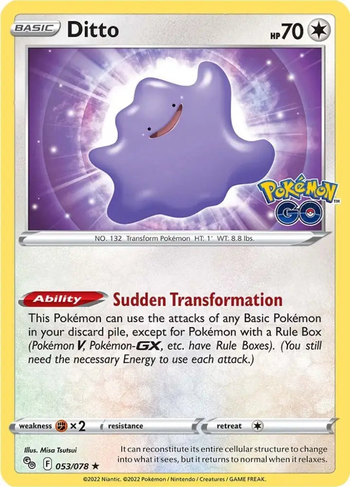 Ditto (053/078) [Pokémon GO] - Pokemon Single