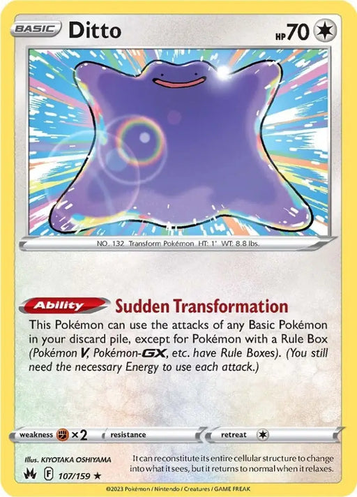 Ditto (107/159) [Sword & Shield: Crown Zenith] - Pokemon Single