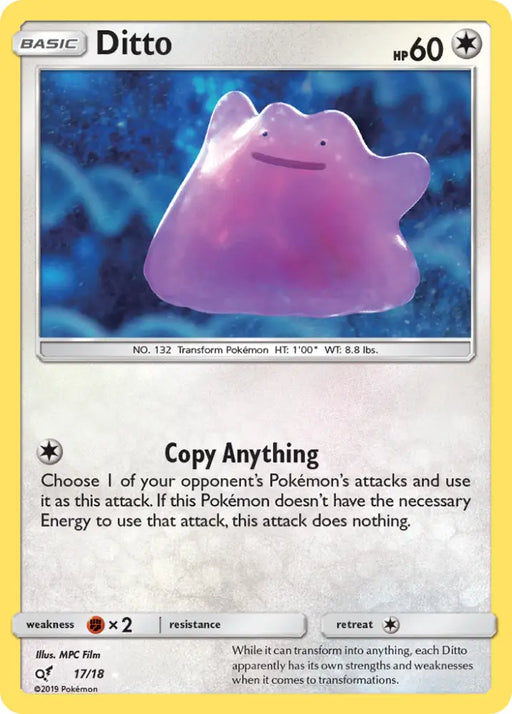 Ditto (17/18) [Sun & Moon: Detective Pikachu] - Pokemon Single