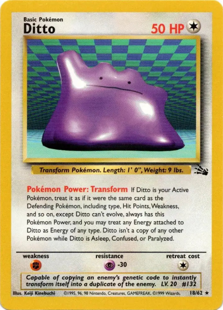 Ditto (18/62) [Fossil Unlimited] - Pokemon Single