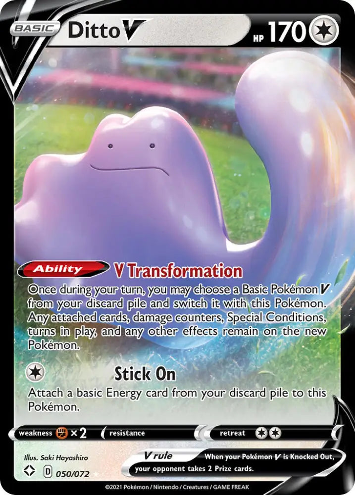 Ditto V (050/072) [Sword & Shield: Shining Fates] - Pokemon Single