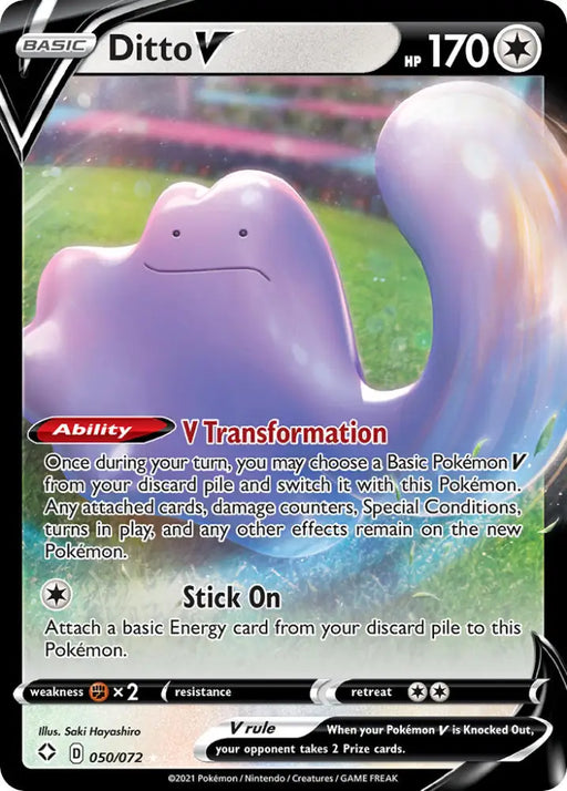 Ditto V (050/072) [Sword & Shield: Shining Fates] - Pokemon Single