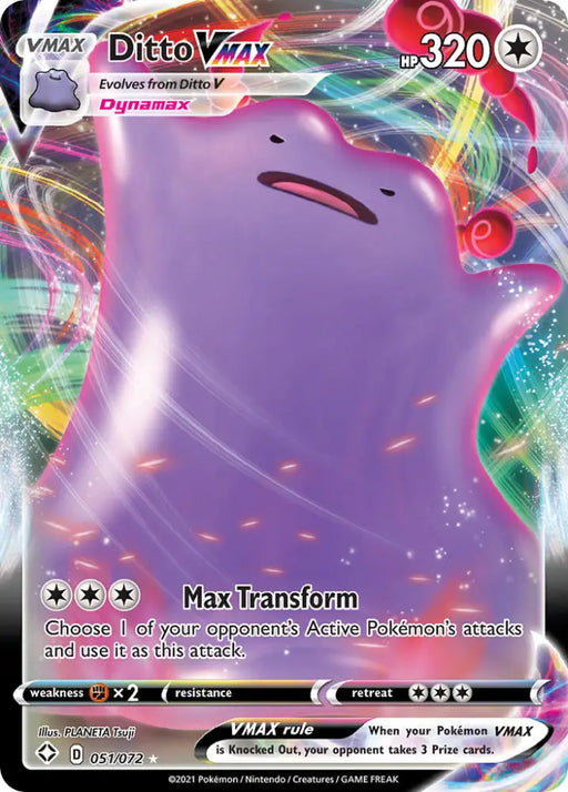 Ditto VMAX (051/072) [Sword & Shield: Shining Fates] - Pokemon Single
