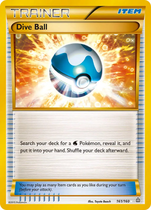 Dive Ball (161/160) [XY: Primal Clash] - Pokemon Single