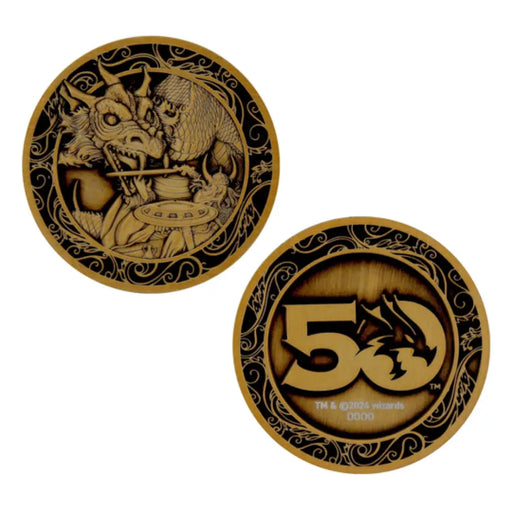 DND 50th Anniversary Antique Gold Coin Replica - D&D