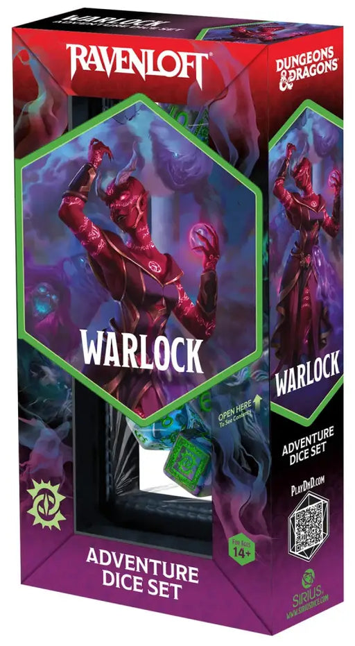 DND Adventure Dice Warlock: Green/Purple - D&D