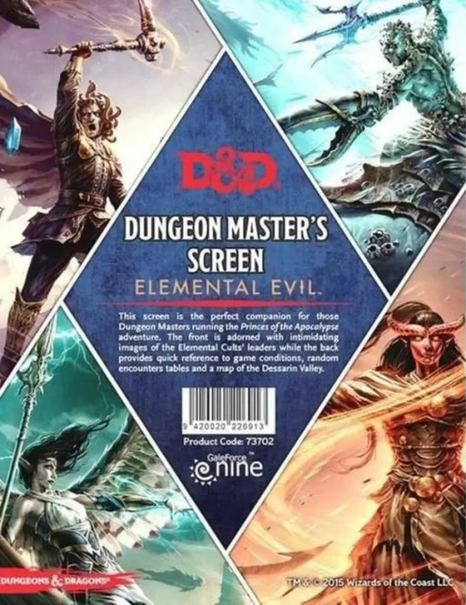 DND DM SCREEN TEMPLE OF ELEMENTAL EVIL - D&D
