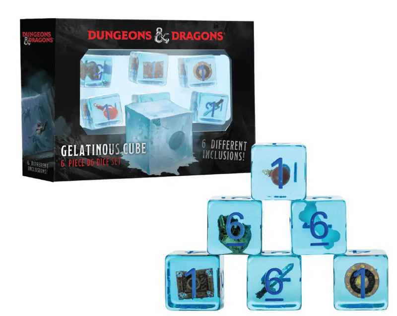 DND Gelatinous Cube 6 Piece D6 Dice Set - D&D