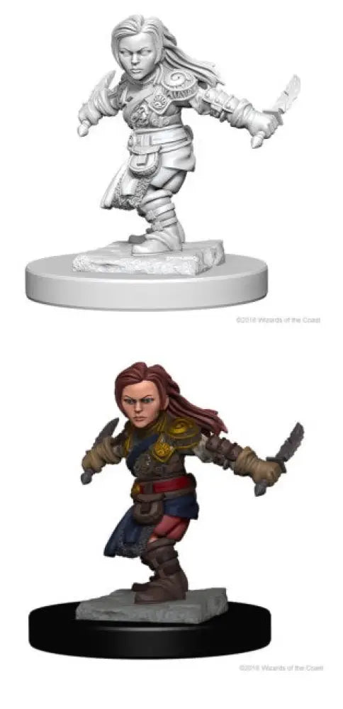 DND UNPAINTED MINIS WV1 HALFLING FEMALE ROGUE - D&D