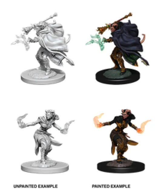 DND UNPAINTED MINIS WV6 FEMALE TIEFLING WARLOCK - D&D