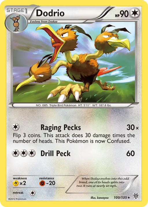 Dodrio (100/135) [Black & White: Plasma Storm] - Pokemon Single