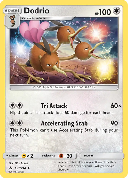Dodrio (151/214) [Sun & Moon: Unbroken Bonds] - Pokemon Single