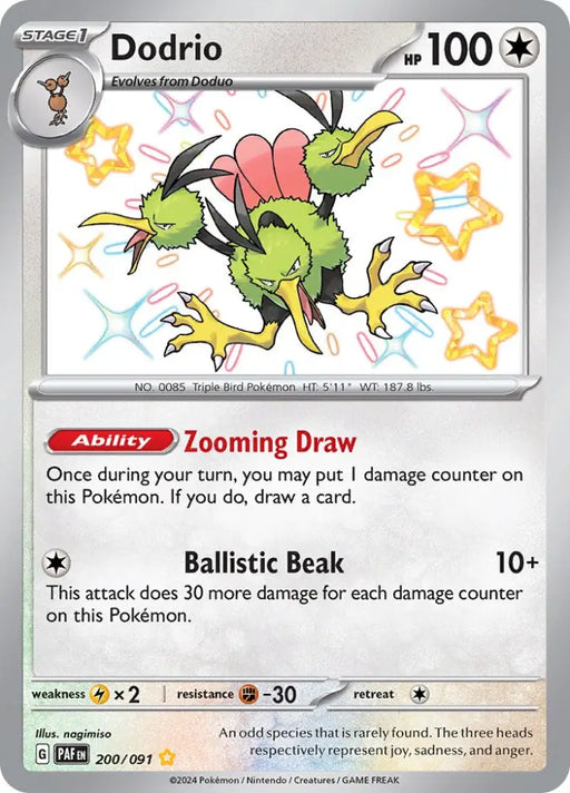 Dodrio (200/091) [Scarlet & Violet: Paldean Fates] - Pokemon Single