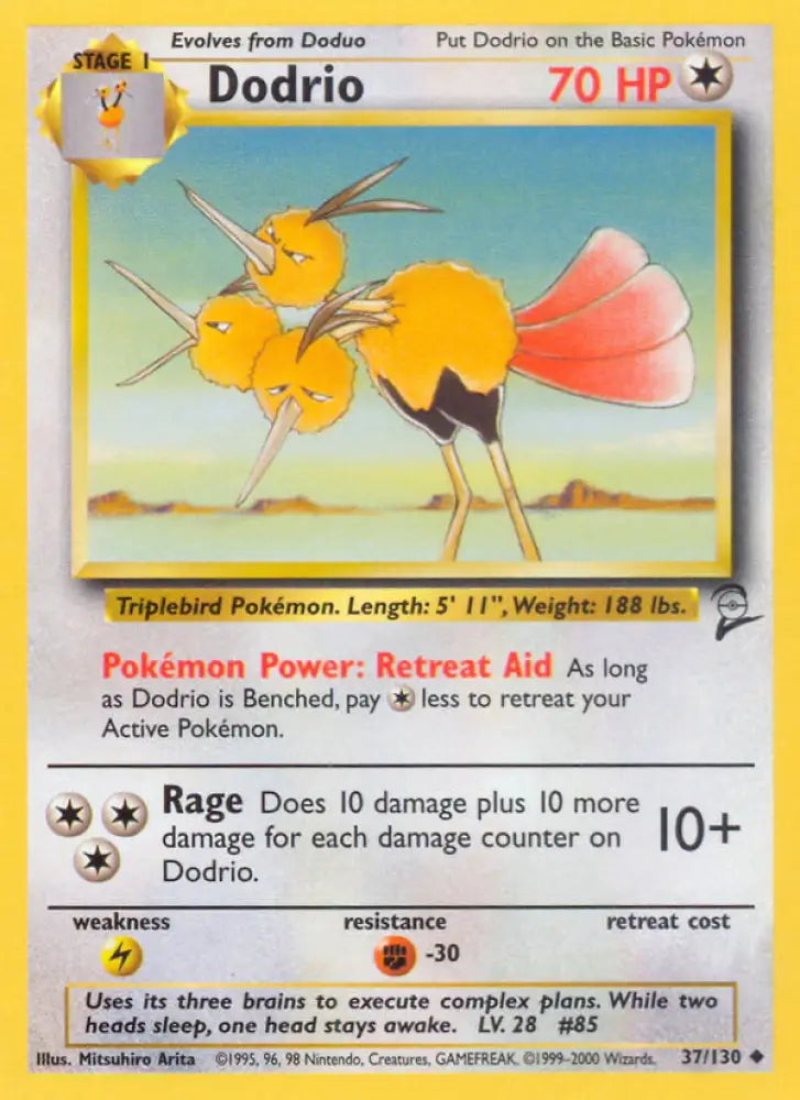 Dodrio (37/130) [Base Set 2] - Pokemon Single