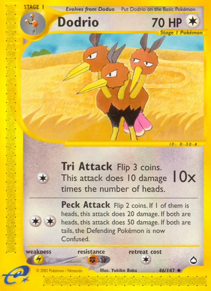 Dodrio (46/147) [Aquapolis] - Pokemon Single