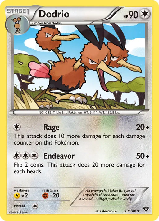 Dodrio (99/146) [XY: Base Set] - Pokemon Single