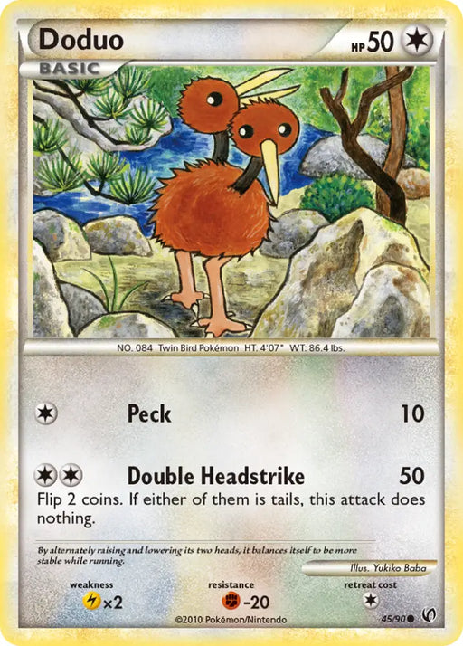 Doduo (45/90) [HeartGold & SoulSilver: Undaunted] - Pokemon Single