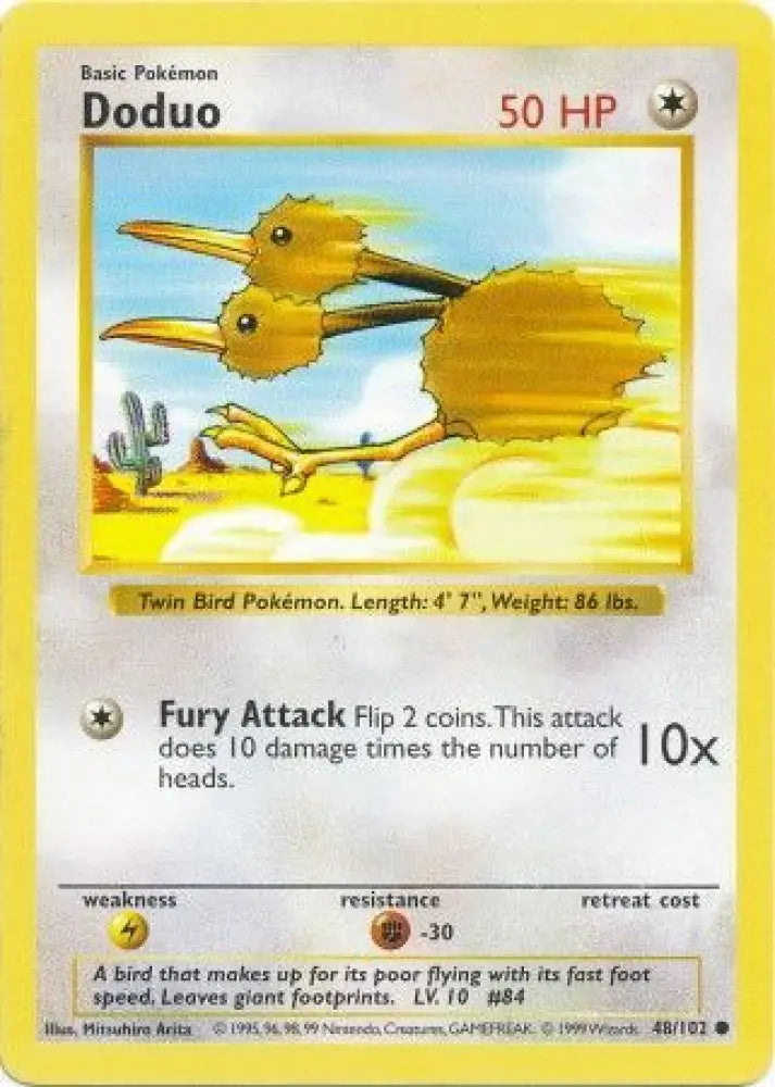 Doduo (48/102) [Base Set Shadowless Unlimited] - Pokemon Single