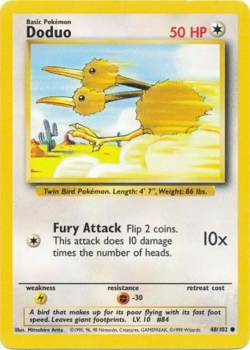 Doduo (48/102) [Base Set Unlimited] - Pokemon Single