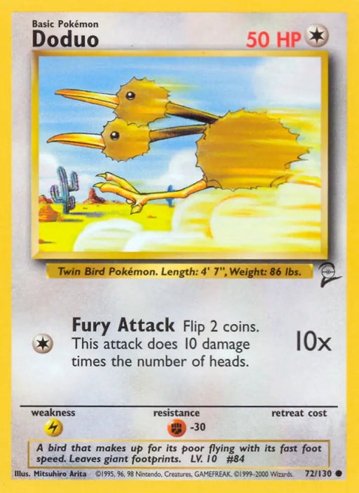 Doduo (72/130) [Base Set 2] - Pokemon Single