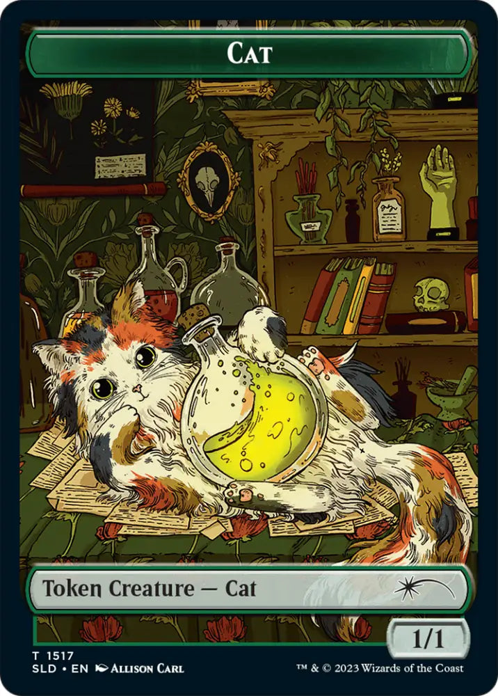Dog // Cat Double-Sided Token [Secret Lair Commander Deck: Raining Cats and Dogs Tokens] - MTG Single