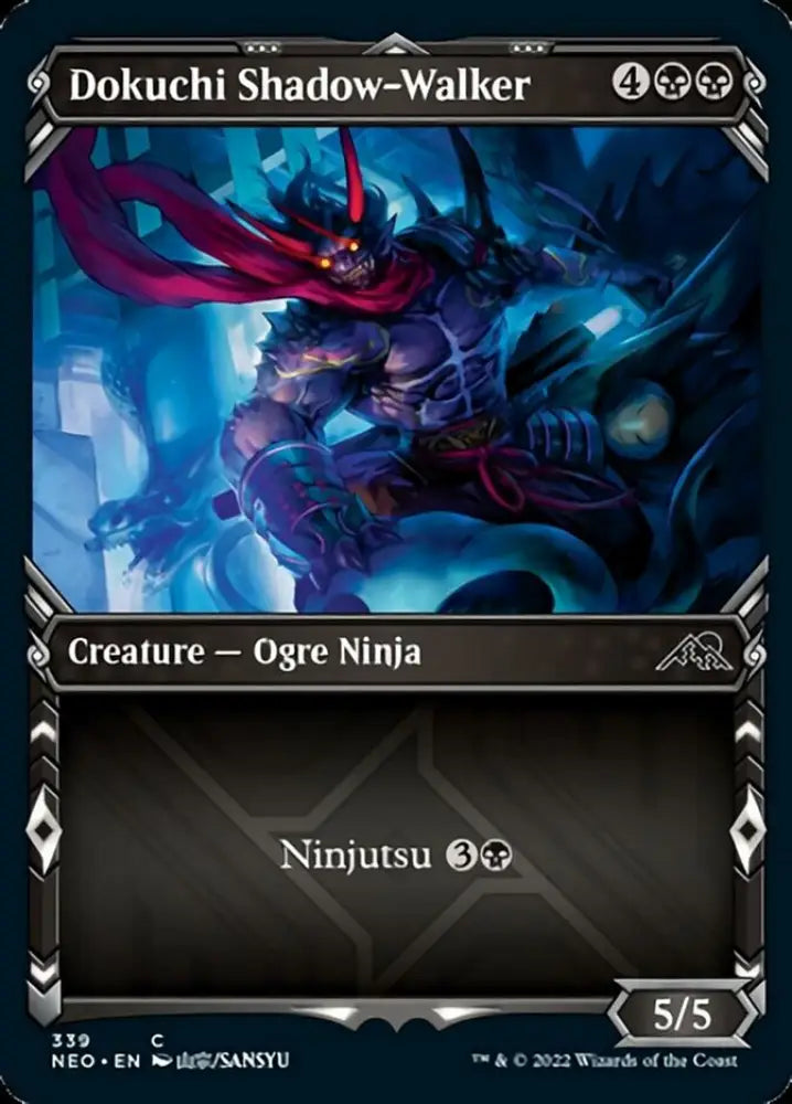 Dokuchi Shadow-Walker (Showcase Ninja) [Kamigawa: Neon Dynasty] - MTG Single