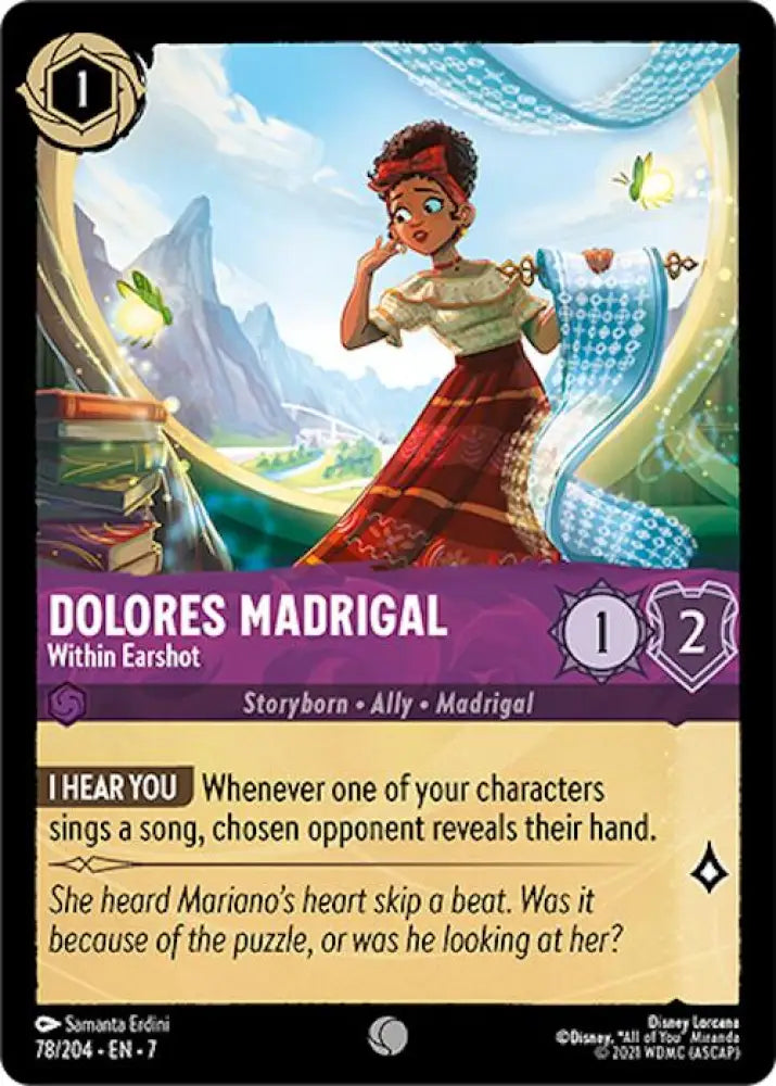 Dolores Madrigal - Within Earshot (78/204) [Archazia’s Island] - Lorcana Single