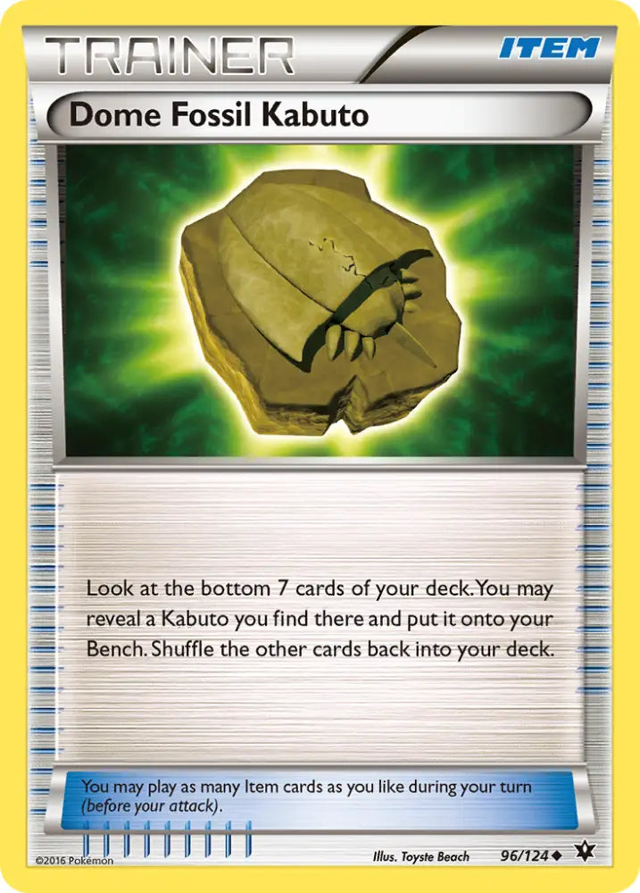 Dome Fossil Kabuto (96/124) [XY: Fates Collide] - Pokemon Single