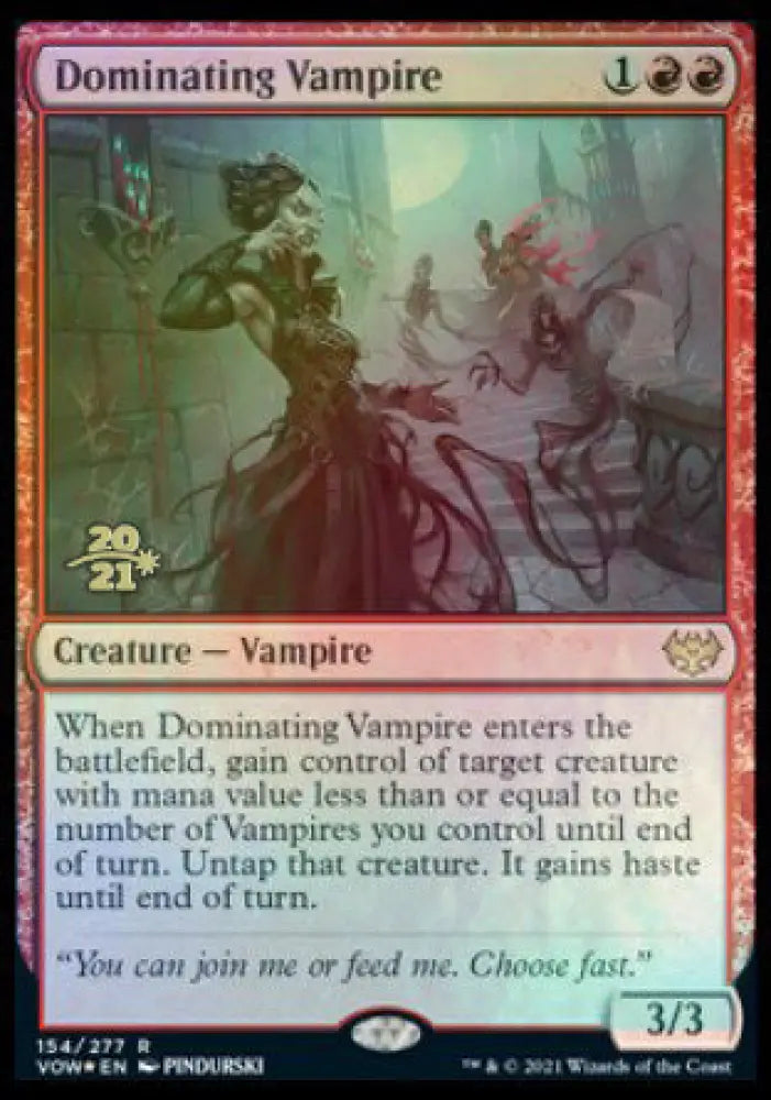 Dominating Vampire [Innistrad: Crimson Vow Prerelease Promos] - MTG Single
