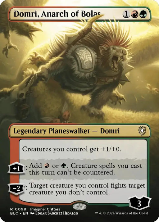 Domri Anarch of Bolas (Borderless) [Bloomburrow Commander] - MTG Single