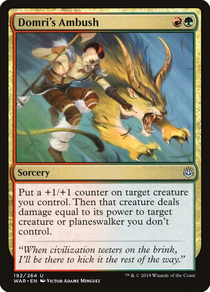 Domri’s Ambush [War of the Spark] - MTG Single