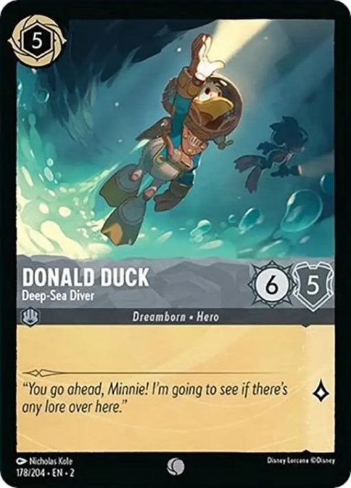 Donald Duck - Deep-Sea Diver (178/204) [Rise of the Floodborn] - Lorcana Single